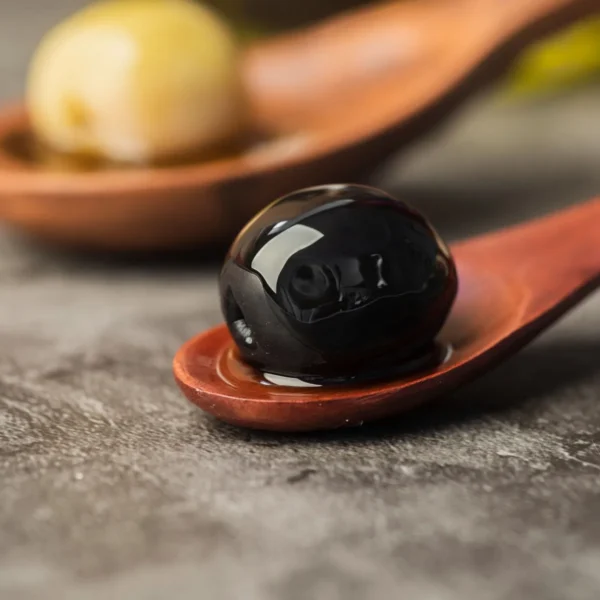Sicilian black olives in oil