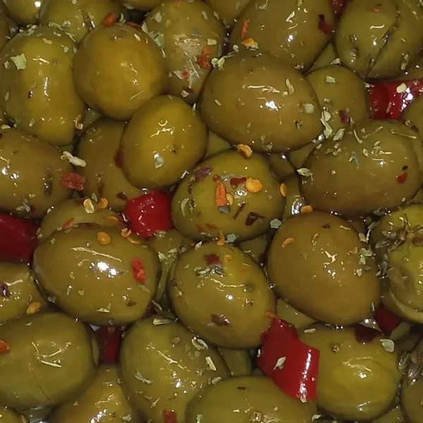 olive verdi schiacciate alla siciliana
